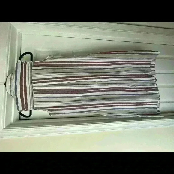 Mlle Gabrielle size medium striped sleeves dress - Picture 3 of 4